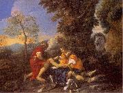 MOLA, Pier Francesco Herminia and Vafrino Tending the Wounded Tancred oil painting artist